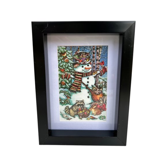 🌸6/$20🌸 Snowman Print in Black Frame - Picture 10 of 15